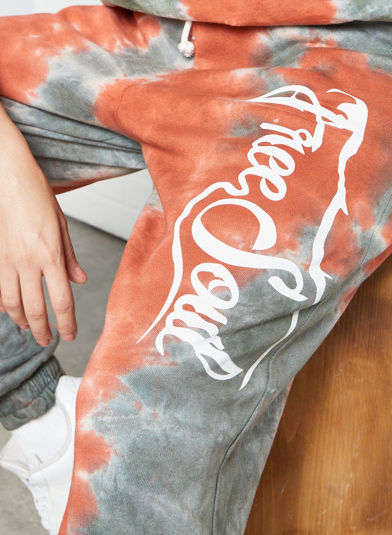 Sivvi x GenM Slogan Tie Dye Joggers Multicolour  - Image 2