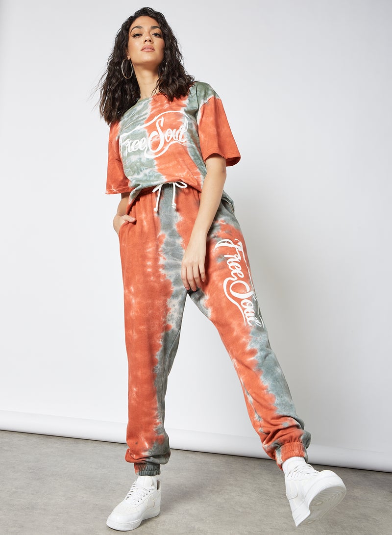 Sivvi x GenM Slogan Tie Dye Joggers Multicolour  - Image 3