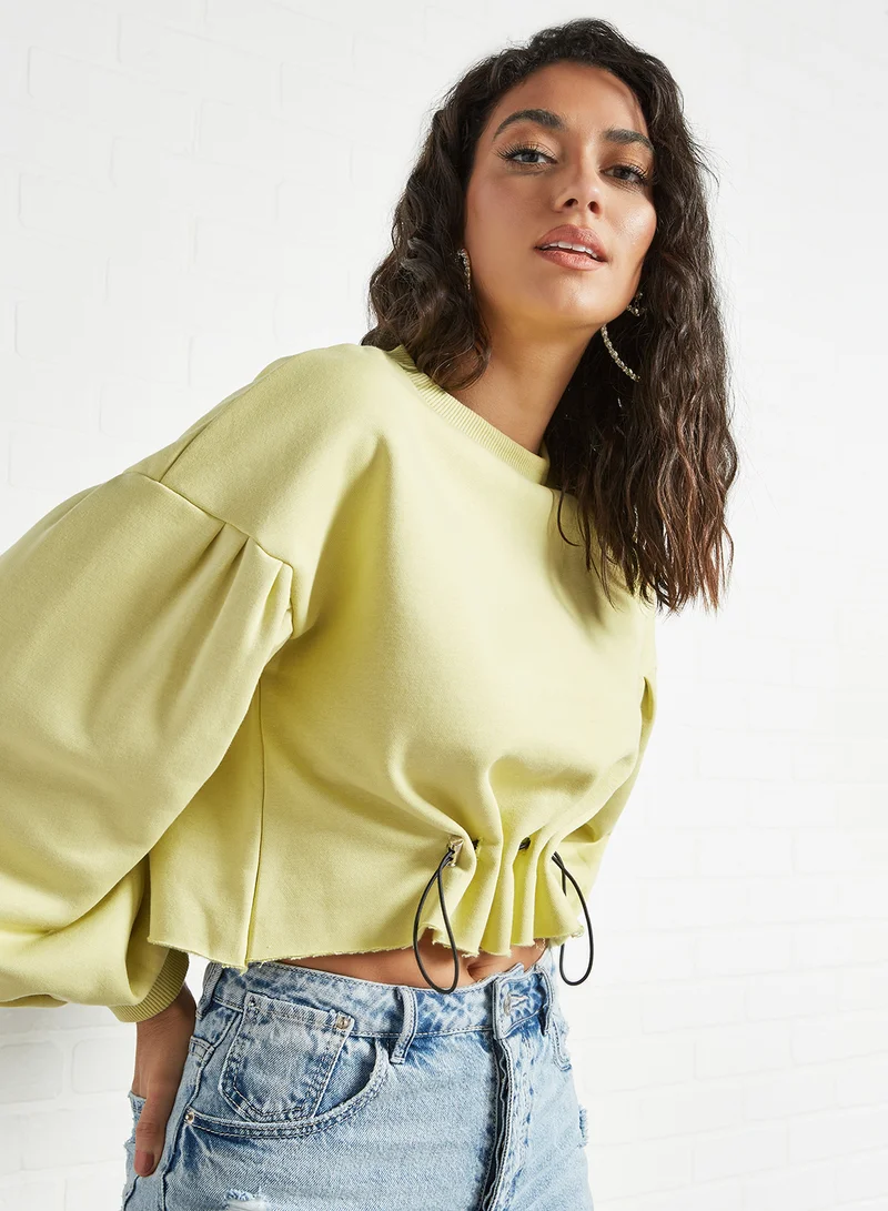 Sivvi x GenM Drawstring Sweatshirt Green