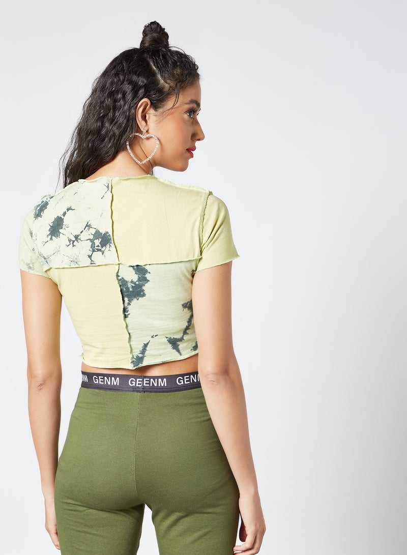 Sivvi x GenM - Tie Dye Crop Top Green - Image 1