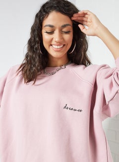 Sivvi x GenM Oversized Embroidered Sweatshirt Purple  - Image 3