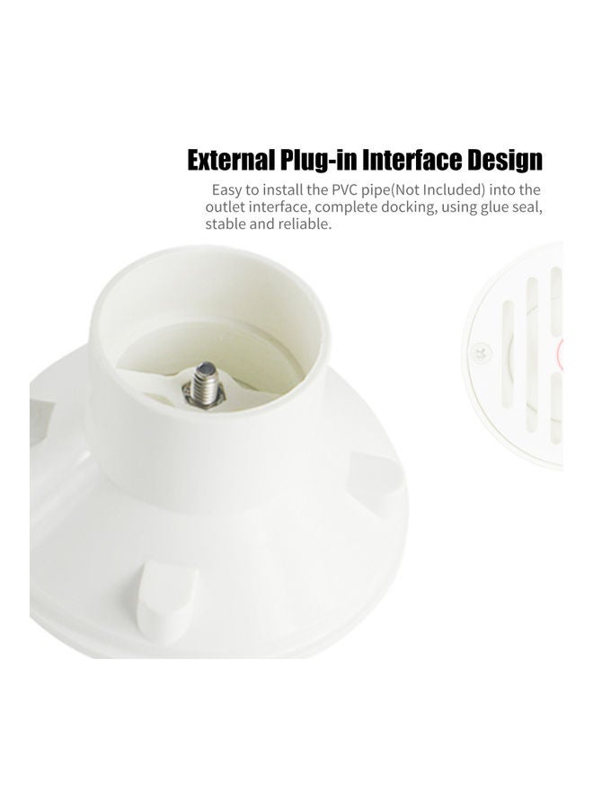 Swimming Pool Outlet Drainer Nozzle Flow Fitting Adjustable Jet White