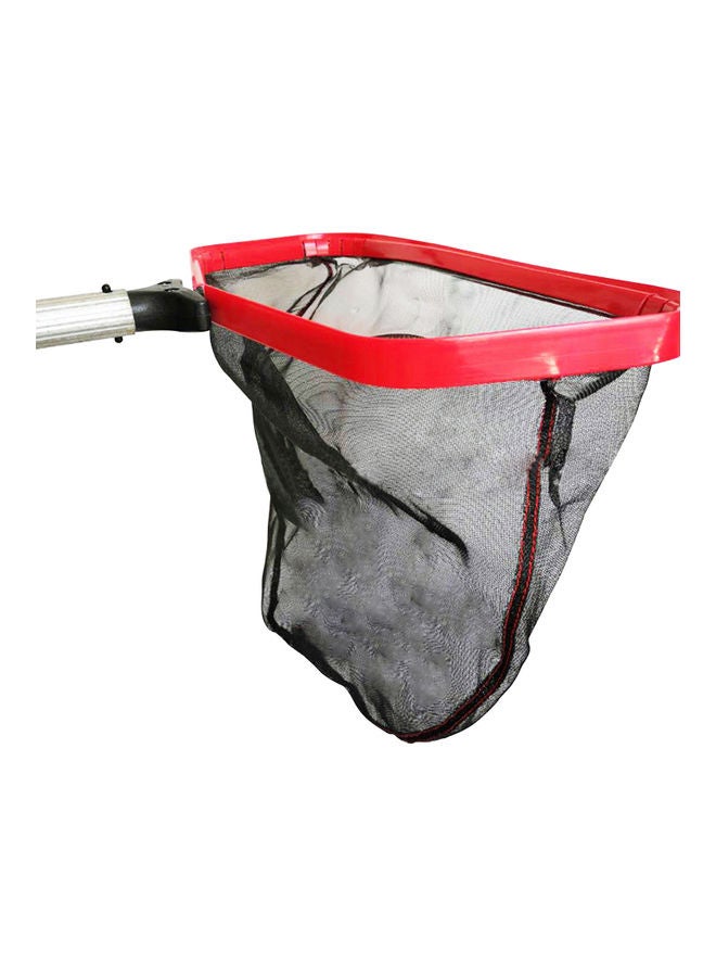 Generic Pool Skimmer Net Removal Leaf Rake with Deep Bag and Heavy-Duty Aluminium Frame Black/Red - Image 1