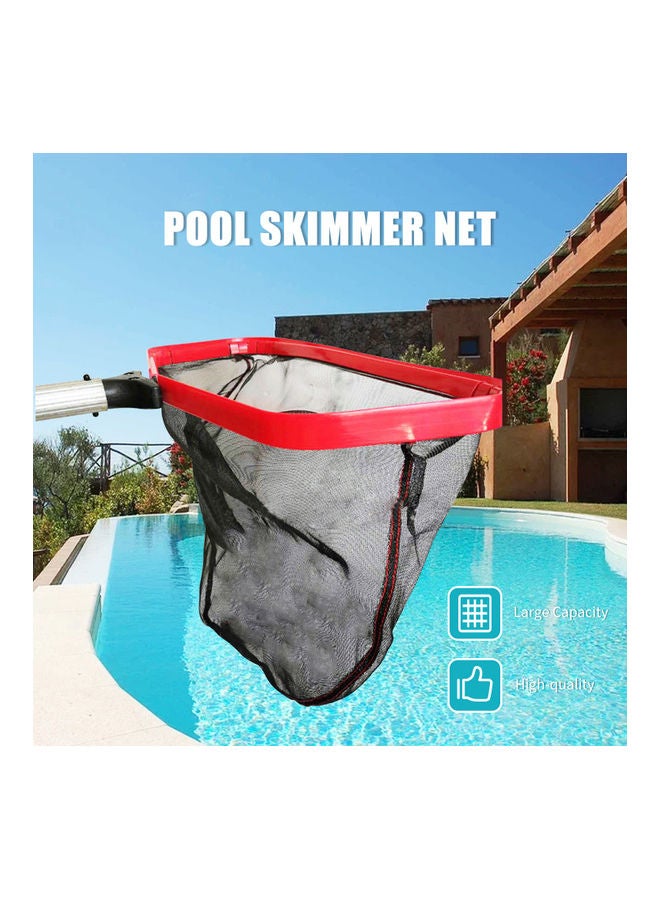 Generic Pool Skimmer Net Removal Leaf Rake with Deep Bag and Heavy-Duty Aluminium Frame Black/Red - Image 5