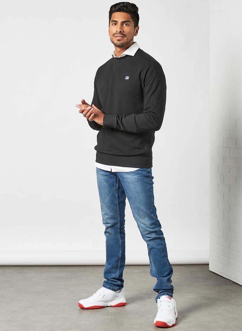 Russell Athletic - Frank Crew Neck Sweatshirt Black - Image 1