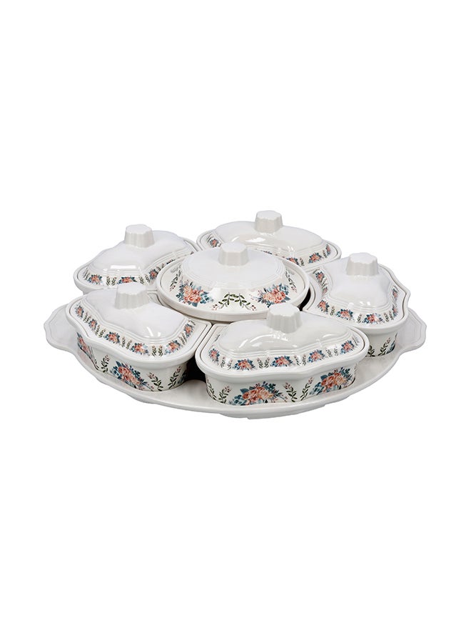 DELCASA - Rotating Serving Tray multicolour 43.5x12.5x43.5cm - Image 1