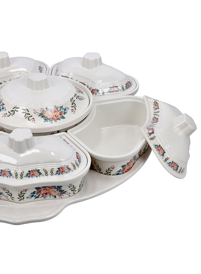 DELCASA - Rotating Serving Tray multicolour 43.5x12.5x43.5cm - Image 1