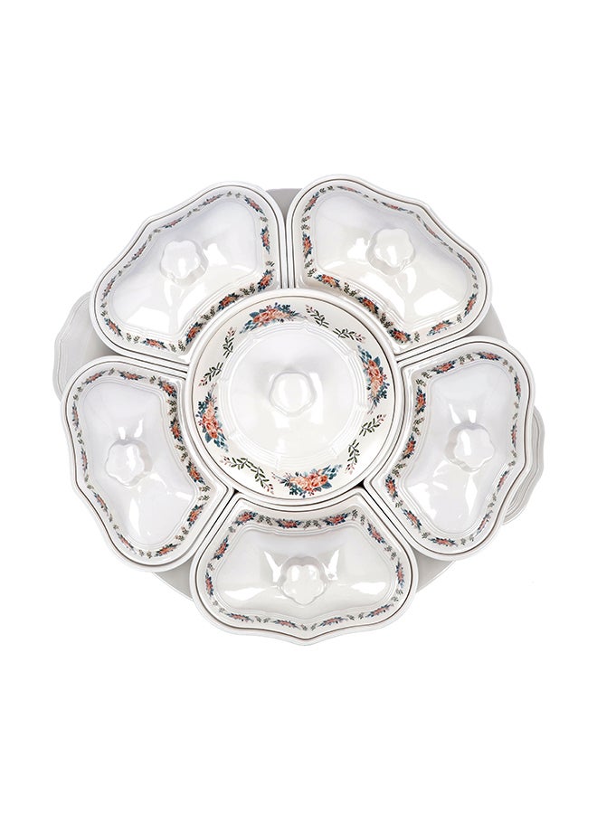 DELCASA - Rotating Serving Tray multicolour 43.5x12.5x43.5cm - Image 1
