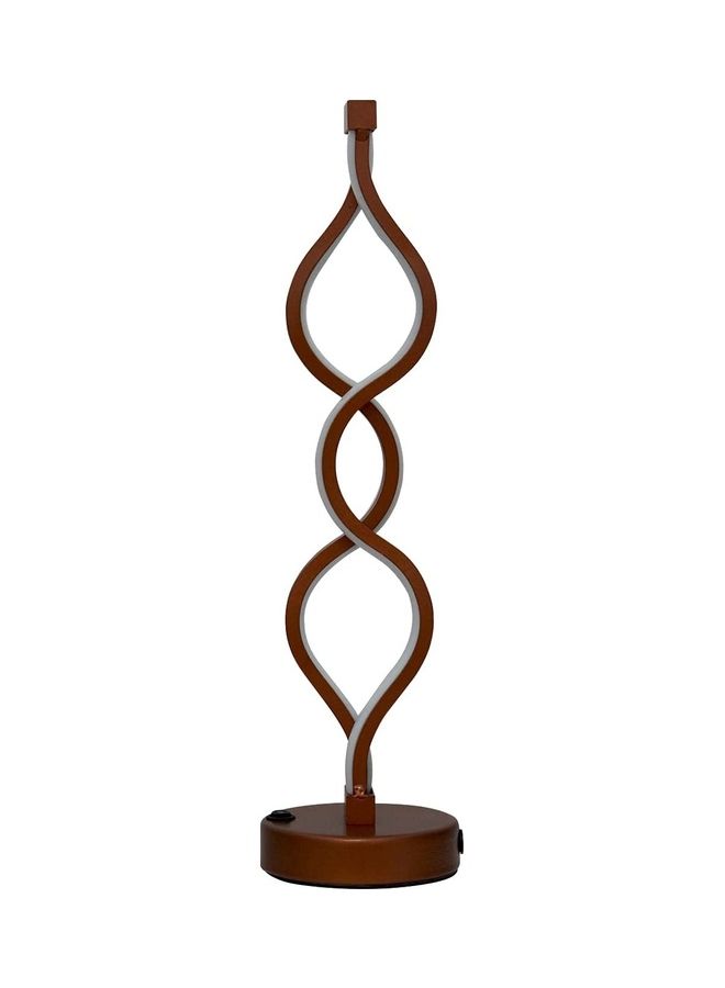 AIWANTO Spiral Bedside Table Lamp Brown  - Image 1