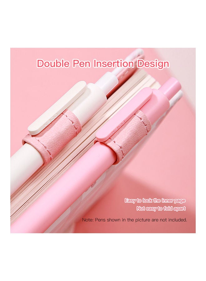 128-Sheet A6 Horizontal Line Notebook Pink - Image 4