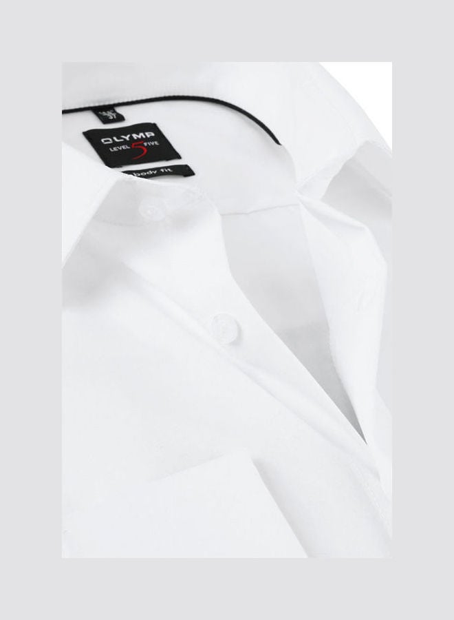 Olymp Level Five Soirée Body Fit Shirt With New York Kent Collar In Narrow Cut White  - Image 2