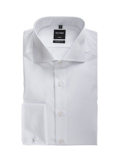 Olymp Luxor Modern Fit Shirt With Shark Collar In Modern Cut White  - Image 1