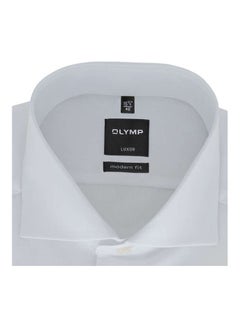 Olymp Luxor Modern Fit Shirt With Shark Collar In Modern Cut White  - Image 2