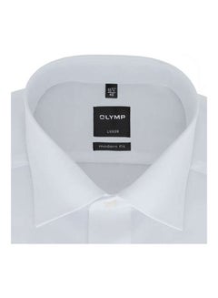Olymp Luxor Modern Fit 100% Cotton Shirt White  - Image 2