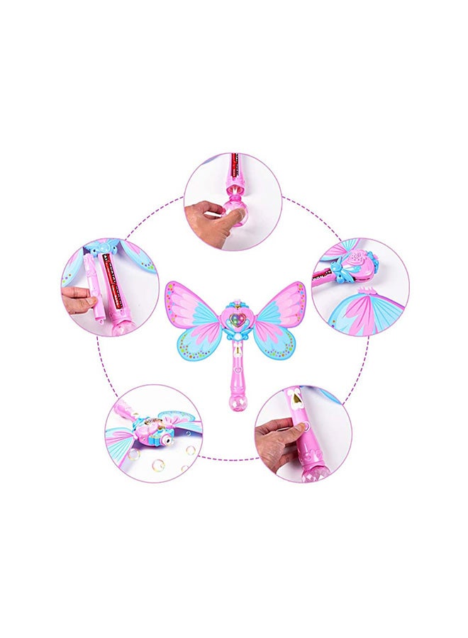 WANNA BUBBLES Light & Sound Girls Fairy Bubble Wand With Wings Pink With Lights And Music - Image 4