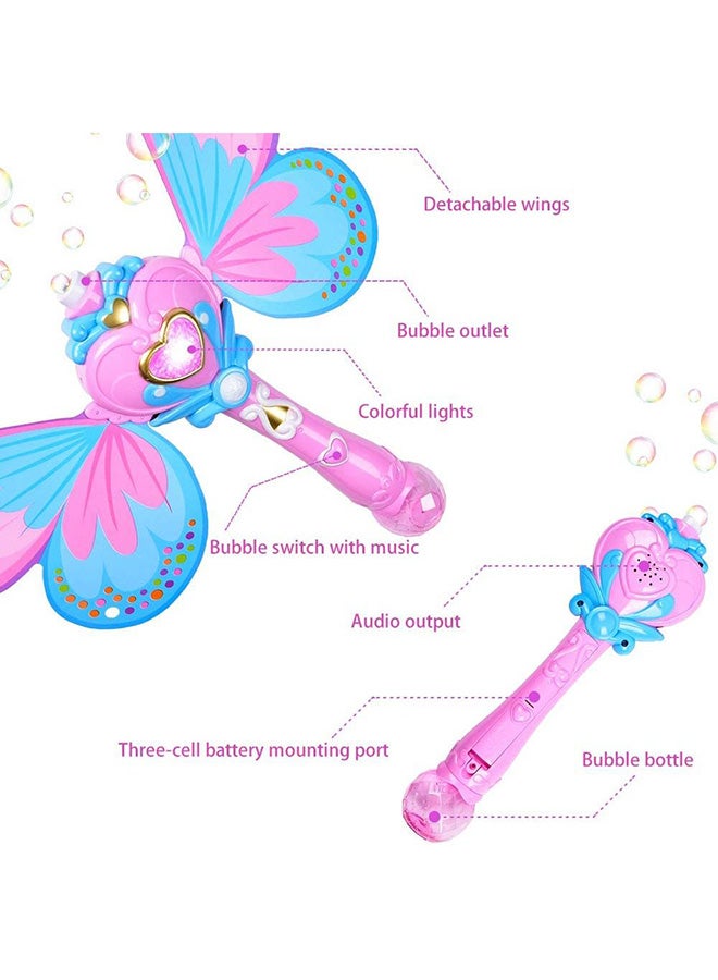 Light & Sound Girls Fairy Bubble Wand With Wings Pink With Lights And Music - v1627984205/N48145168A_5