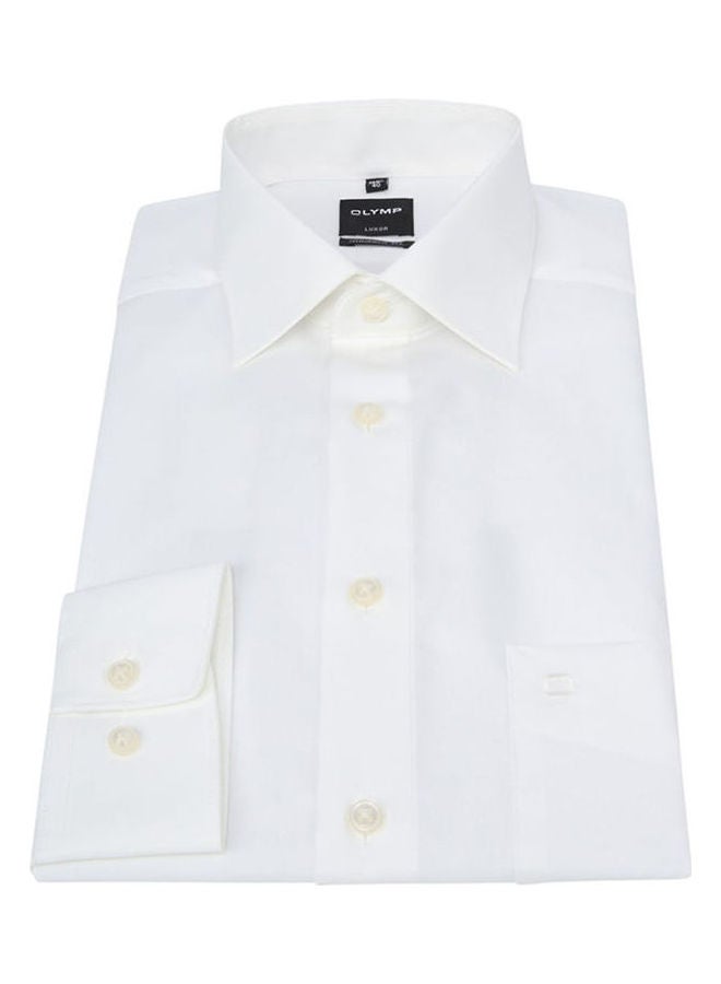 Olymp Modern Fit Shirt 100% Cotton With New Kent Collar White  - Image 1