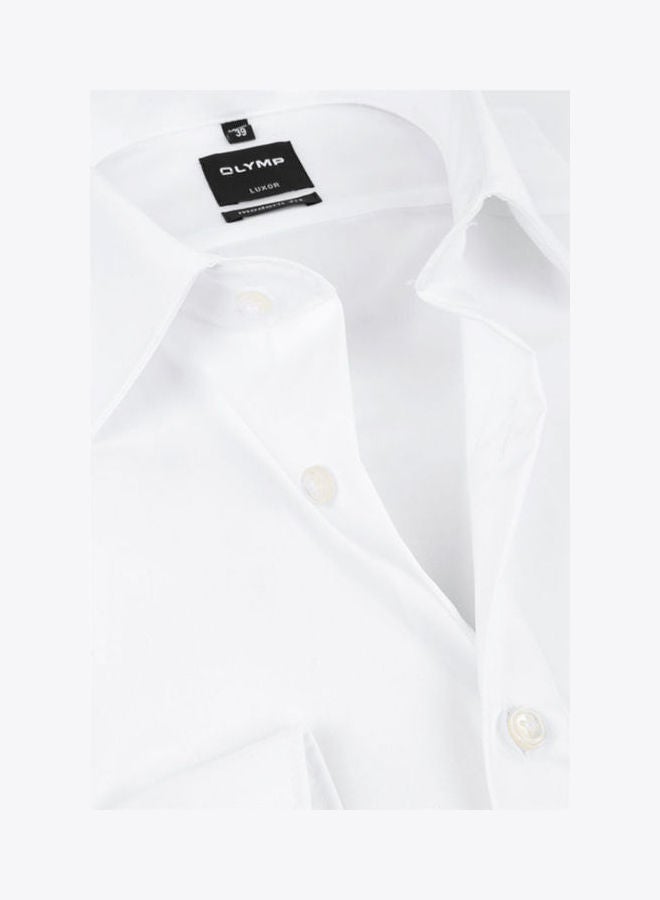 Olymp Modern Fit Shirt 100% Cotton With New Kent Collar White  - Image 2