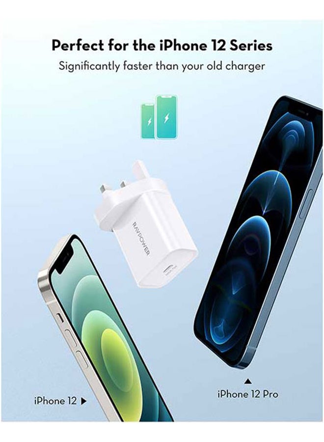 RAVPOWER RP-PC147 PD Pioneer 20W Wall Charger white  - Image 4