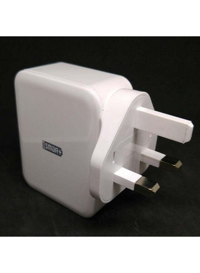RAVPOWER RP-PC020 30W 3-Port Wall Charger (UK)  Offline white  - Image 3
