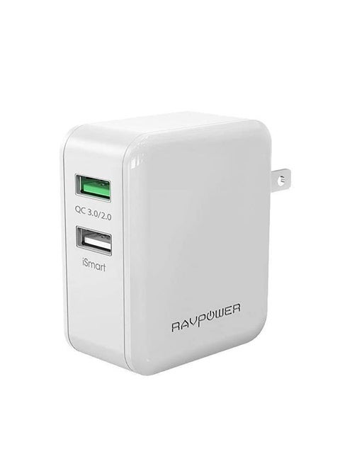 RP-PC006 30W Dual Port QC3.0 Wall Charger (UK) white