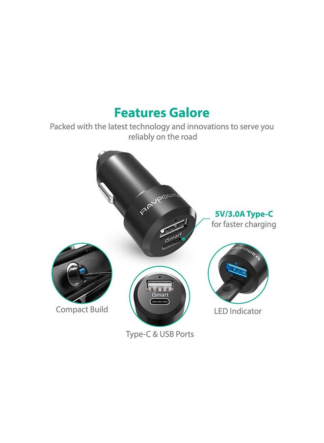 RAVPOWER RP-PC022 36W Type C Car Charger black - Image 3