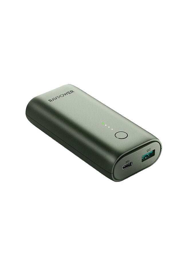 راف باور شاحن محمول RP-PB205 Slim بسعة 10000 مللي أمبير في الساعة بتقنية PD+QC بقوة 18 وات - منتصف الليل