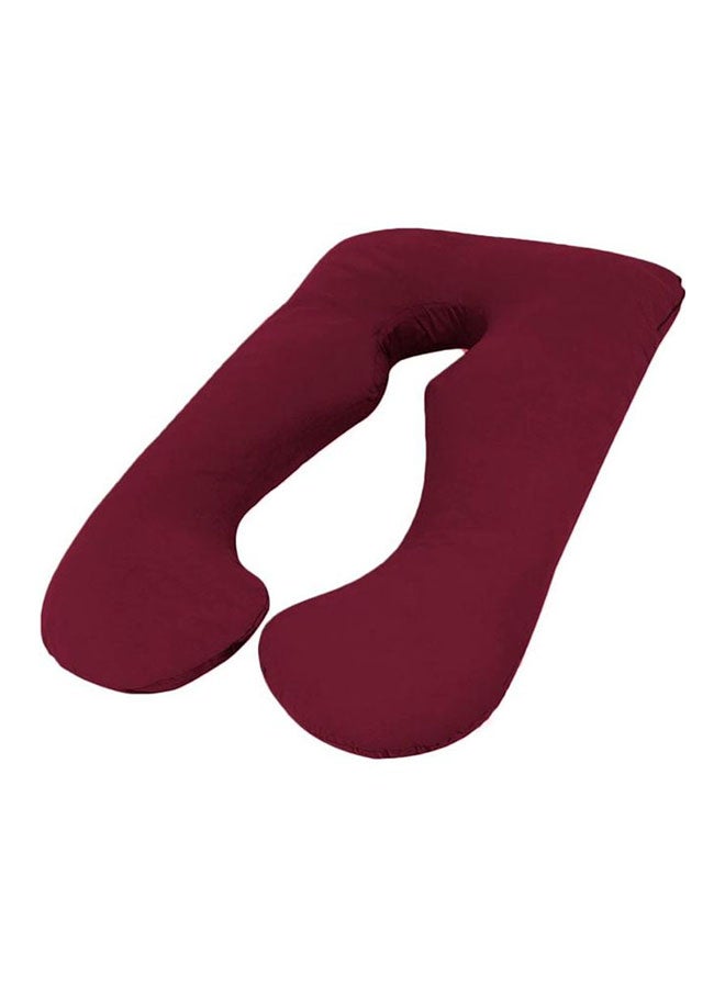 Banotex U-Shape Comfortable Maternity Pillow Cotton Burgundy 120x80x35cm