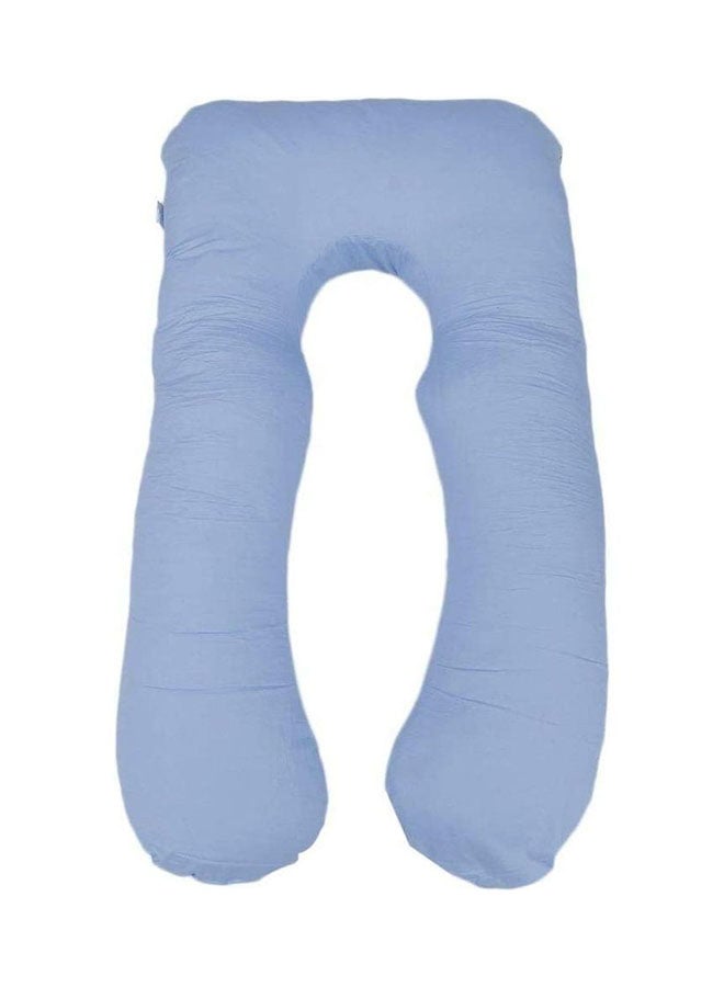 Banotex U-Shape Comfortable Maternity Pillow Cotton Light Blue 120x80x35cm  - Image 2