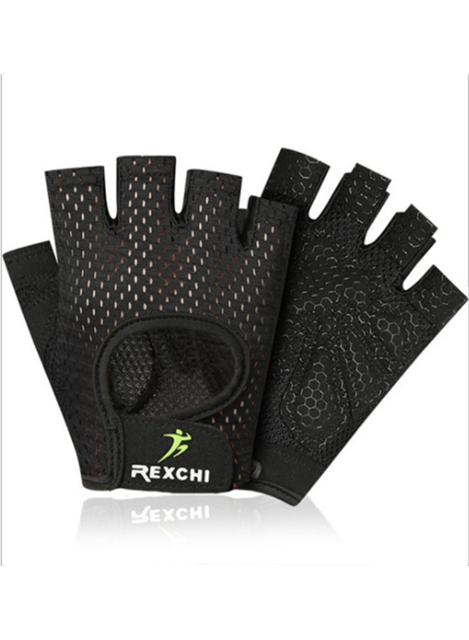 REXCHI Training Half Finger Wrist Gloves Black  - Image 1