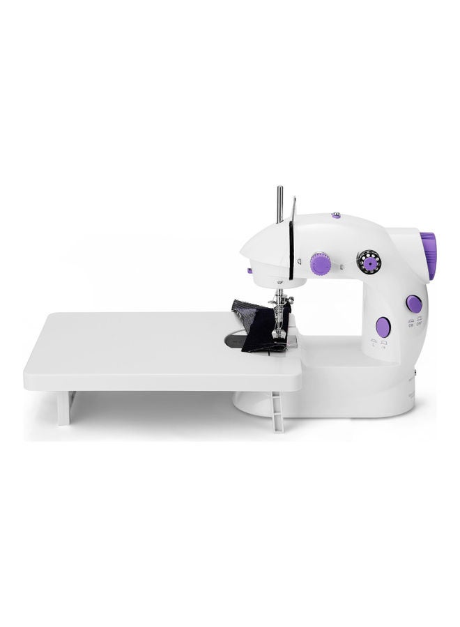 Mini Portable Electric Sewing Machine White/Purple - Image 1