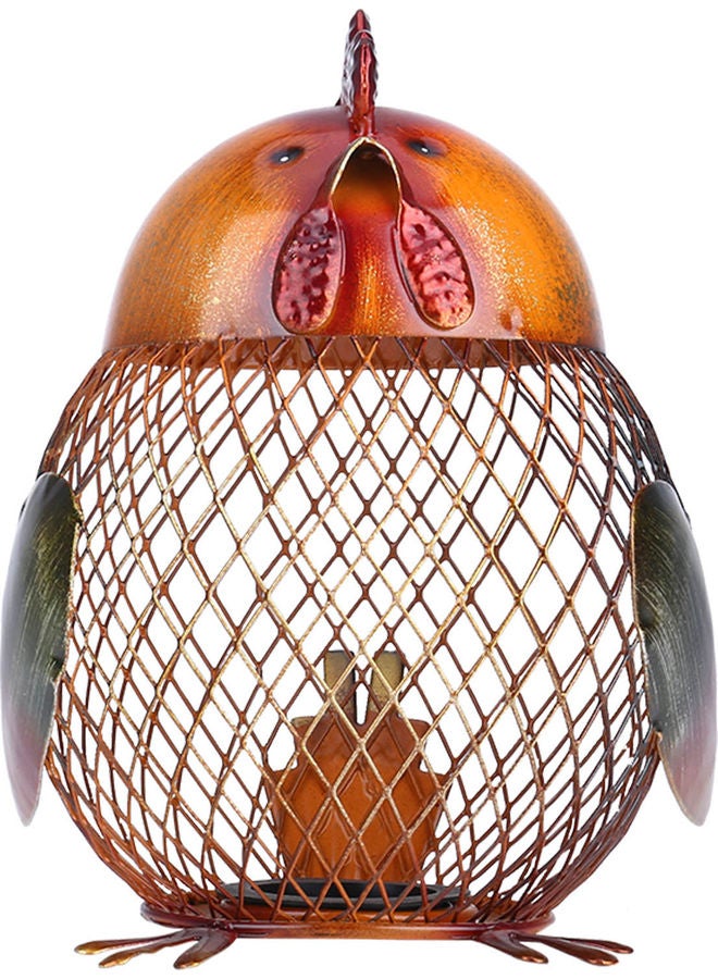 توراتس حصّالة نقود بتصميم مجسم حيوان من المعدن لديكور المنزل لون برتقالي