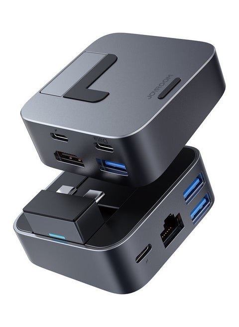 8-in-1 USB-C Hub J-CUBE Multifunctional Docking Station Grey