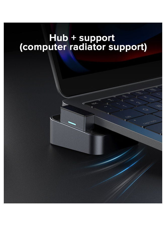 جوي روم - قاعدة شحن جى كيوب متعددة الوظائف مزودة بموزع USB-C‏ 8 في 1 رمادي - Image 1