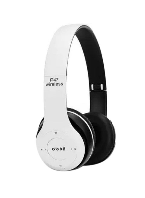 Wireless Bluetooth Stereo Foldable Headphone White