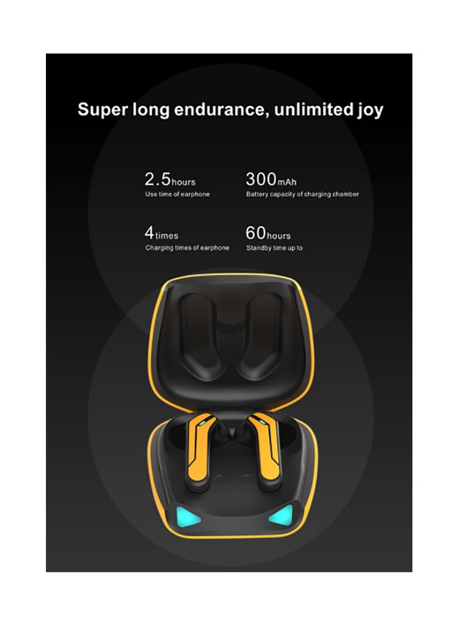 بي إس إن إل سماعة أذن داخلية لاسلكية للألعاب مع علبة شحن أصفر/أسود - Image 2