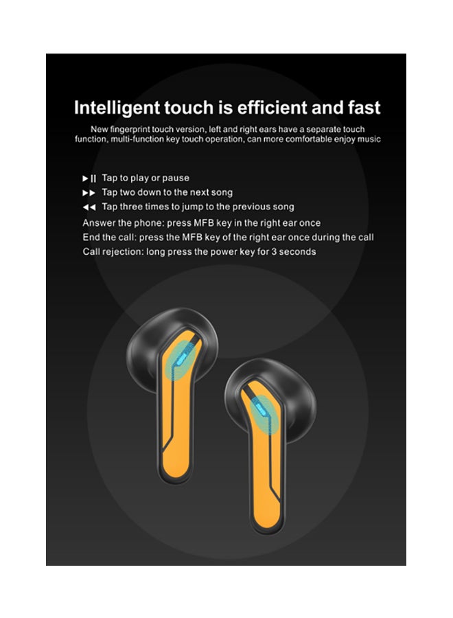 بي إس إن إل سماعة أذن داخلية لاسلكية للألعاب مع علبة شحن أصفر/أسود - Image 4