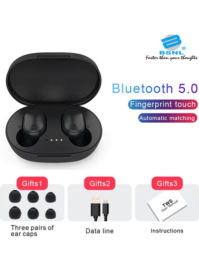 BSNL A6S  Bluetooth True Wireless Headset With Mic And Charging Case Black - Image 2