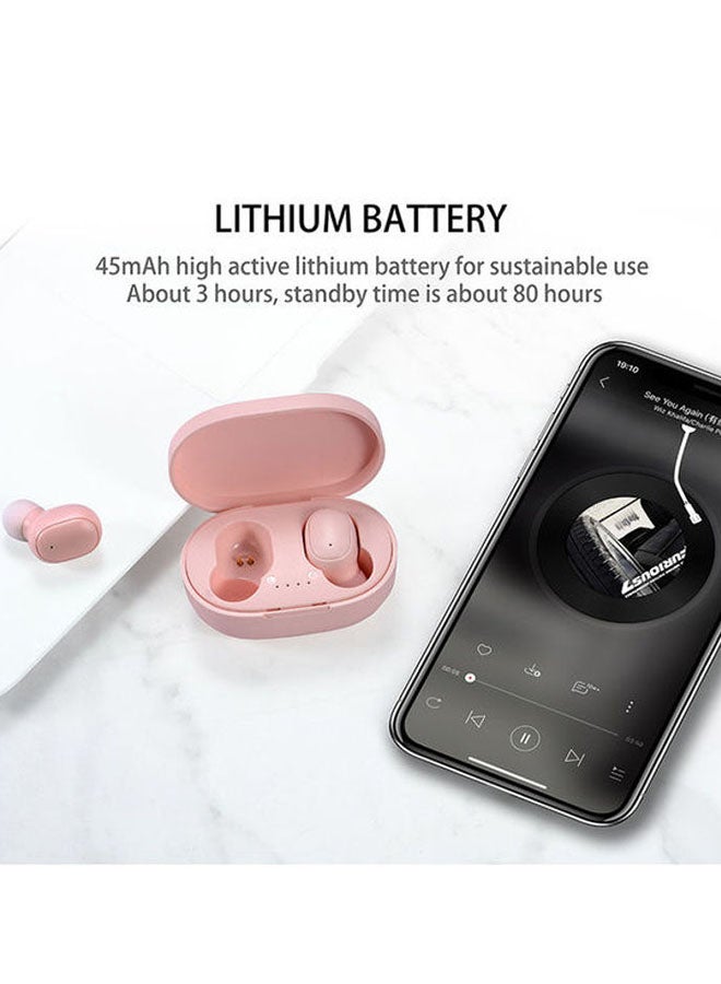 BSNL A6S  Bluetooth Wireless Earphones With Mic And Charging Case Pink - Image 3