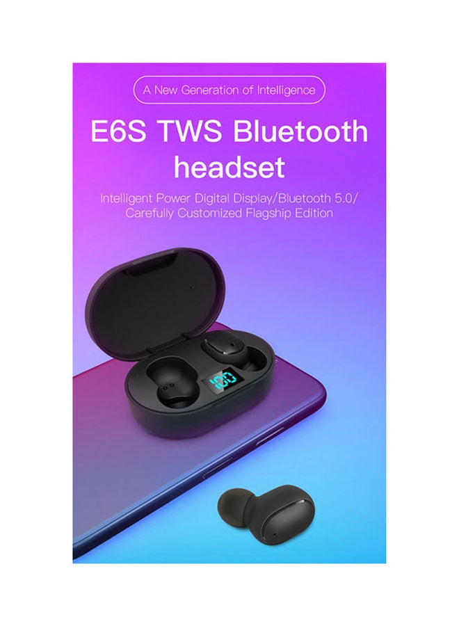 BSNL E6S Bluetooth Wireless Earphones With Mic And Charging Case Black - Image 3