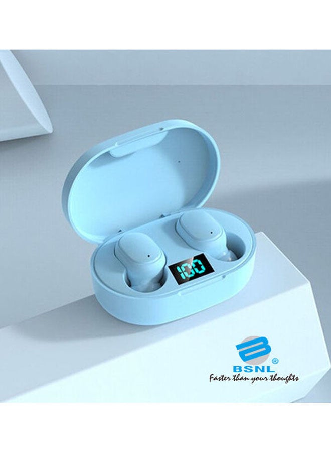 BSNL E6S Bluetooth Wireless Earphones With Mic And Charging Case Blue - Image 2