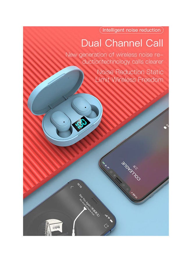 BSNL E6S Bluetooth Wireless Earphones With Mic And Charging Case Blue - Image 3