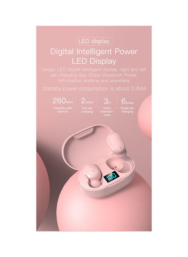 BSNL E6S Bluetooth Wireless Earphones With Mic And Charging Case Pink - Image 4