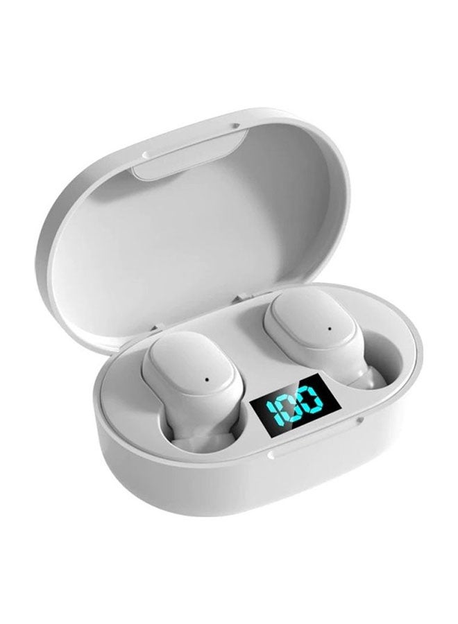 BSNL E6S Bluetooth Wireless Earphones With Mic And Charging Case White - Image 1