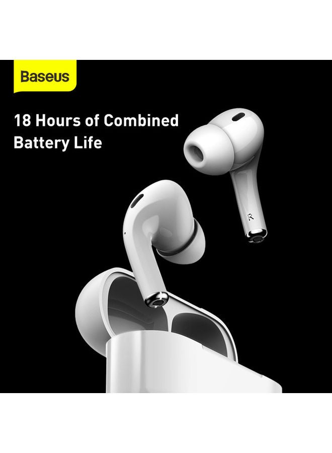 Baseus Encok W3 Wireless Bluetooth Earphone - White White