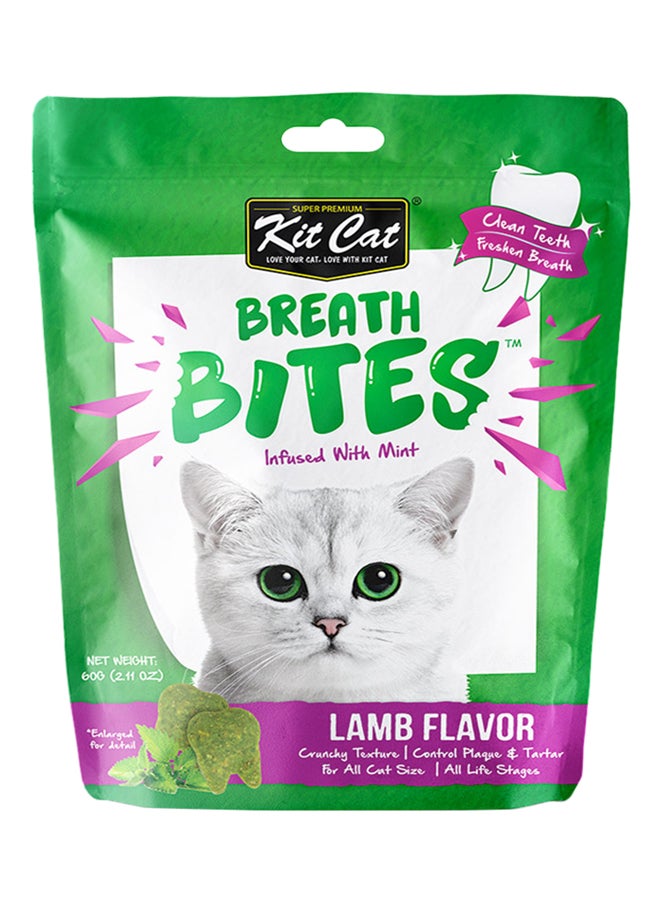كيت كات طعام مكافأة الحيوانات الأليفة "بريث بايتس" لتعديل رائحة فم الحيوان الأليف، وبنكهة لحم الضأن متعدد الألوان 60جرام