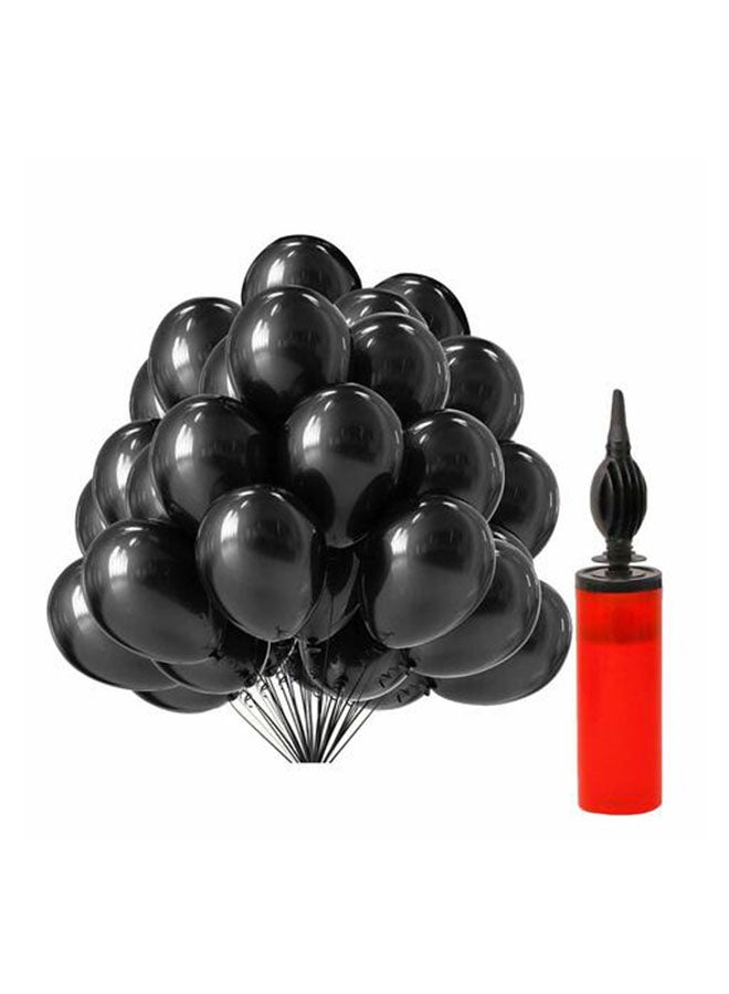 Party Time 50-Piece Black Balloons 12inch - Image 1