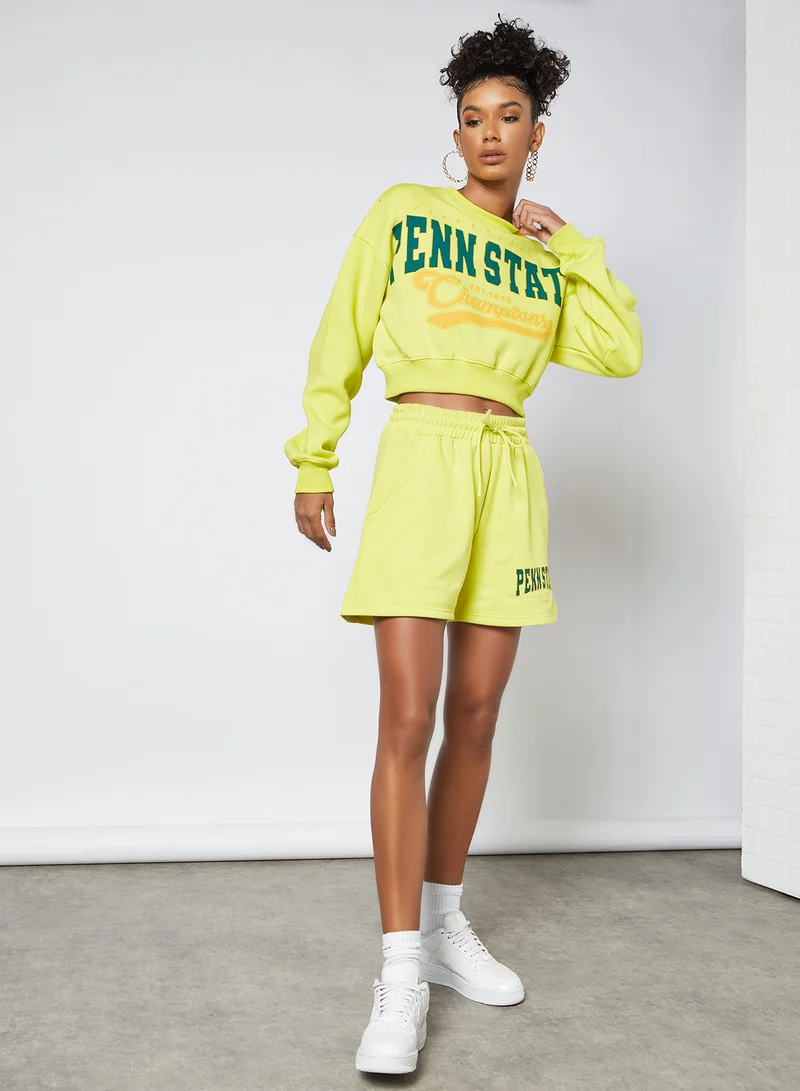 Sivvi X GenM Slogan Print Shorts
