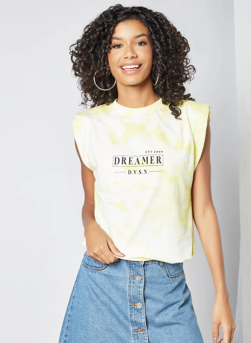 Sivvi x GenM Tie Dye Print Top Yellow