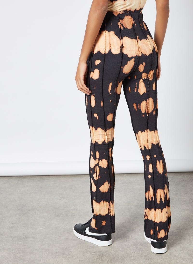 Sivvi x GenM - Tie Dye Flared Pants Black - Image 1